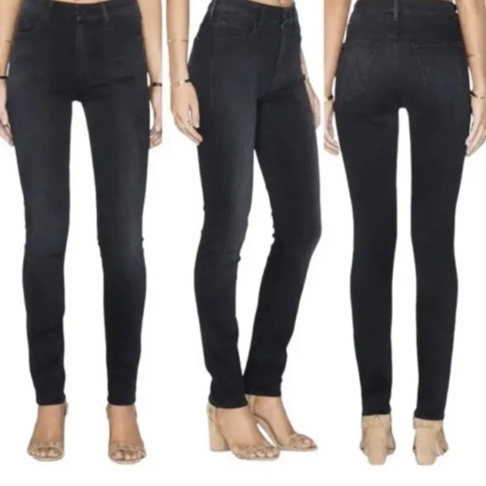 Mother Denim Sz 25 Looker Ankle Fray in Blackbird